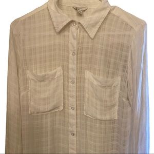 Gauzy White Button Down